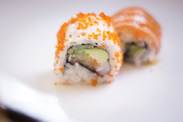 Japanese restaurant salmon sushi