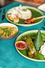Fototapeta na wymiar Balinese Nasi campur