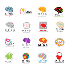 Mind Icons Set - Vector Illustration
