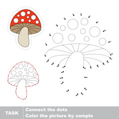 Toadstool. Vector numbers game.