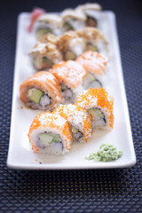 Japanese restaurant salmon sushi