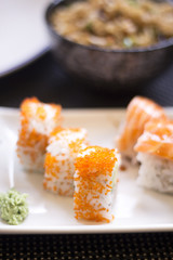Japanese restaurant salmon sushi
