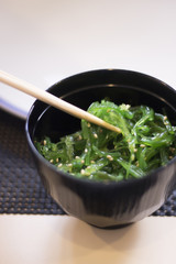 Japanese seaweed sushi como wakame