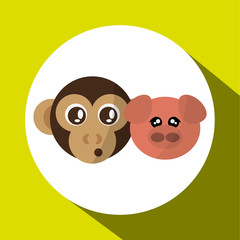 Animal icon design 