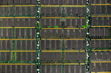 DDR RAM, Computer memory chips modules background