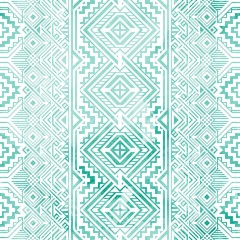 Seamless vintage geometric background. Green and white color.