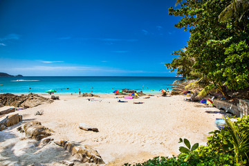 Tourists at Patong beachin Phuket, Thailand.