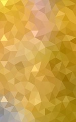 Dark yellow polygonal design pattern, which consist of triangles and gradient in origami style.