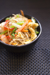 Chinese restaurant fried vegetables chopsticks