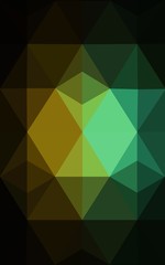 Multicolor dark green, blue polygonal design pattern, which consist of triangles and gradient in origami style.