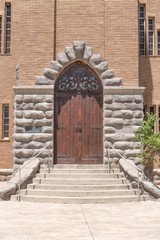 Entrance door of the Reformed  Church in Steynsburg