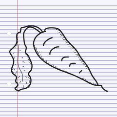 Simple doodle of a carrot
