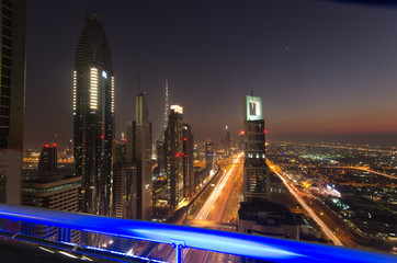 Fototapeta na wymiar Dubai Skyline from hilton hotel