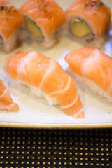 Japanese restaurant salmon sushi