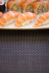 Japanese restaurant salmon sushi
