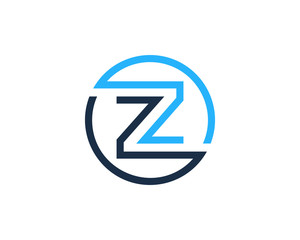 Letter Z Lines Circle Logo