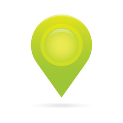 green map pointer icon marker GPS location flag symbol