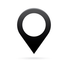 black map pointer icon marker GPS location flag symbol