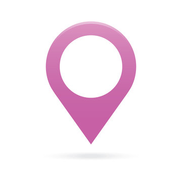 purple map pointer icon marker GPS location flag symbol