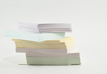 Pile of post it paper