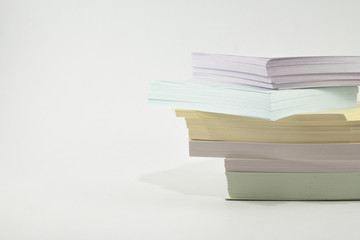 Pile of post it paper