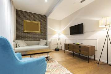 Living room interior in modern apartment
