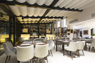 Interior of a hotel restaurant