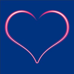 Drawing a heart in the style of a neon