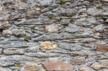 Grey dry stone wall.  Can be used as background 