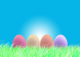 Happy Easter and eggs Easter