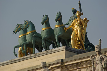 Obraz premium Paris, le quadrige du carrousel du jardin des Tuileries