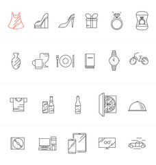icons for modern shopping, sale