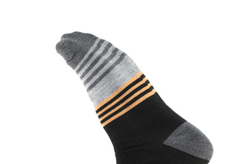 striped socks isolated on a white background