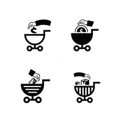 Shopping cart icons Business Style