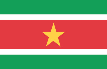 Suriname flag.