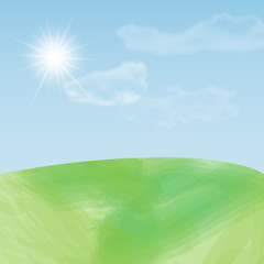 Obraz premium Simple abstract summer landscape