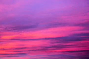 Raamstickers Vibrant purple sunset © photosampler