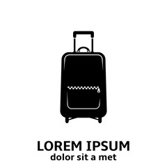 Travel bag vector icon