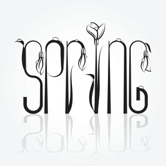 Spring Lettering Design.
