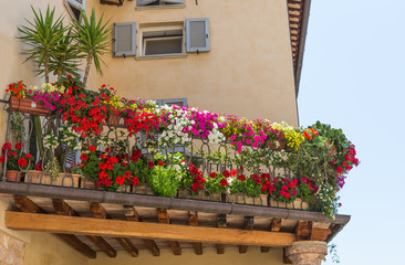 Balcone con fiori