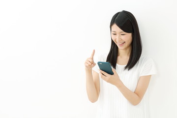 スマートフォン・若い女性