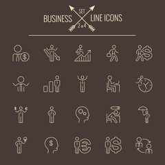 Business icon set.