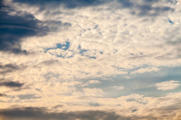 colorful dramatic sky with cloud at sunset