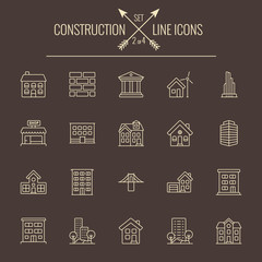 Construction icon set.