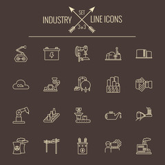 Industry icon set.