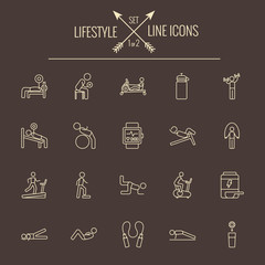 Lifestyle icon set.