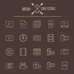 Media icon set.