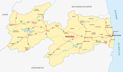 paraiba road map