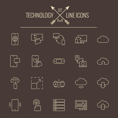 Technology icon set.