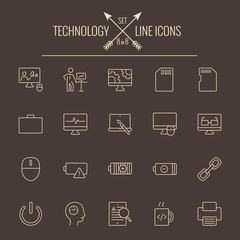 Technology icon set.